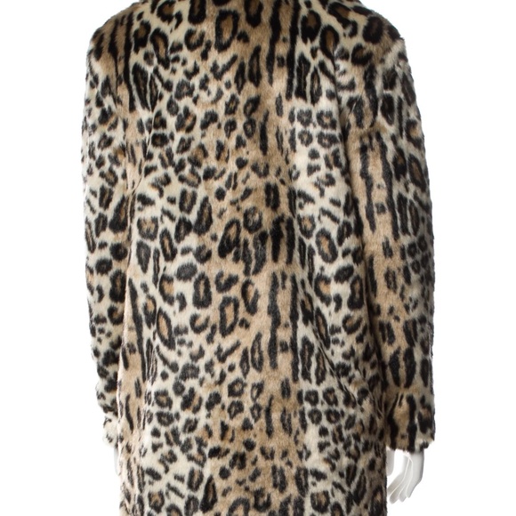 FRAME Denim Faux Fur/Cheetah/Animal Print Ultra Soft Coat Sz Sm - Picture 2 of 11